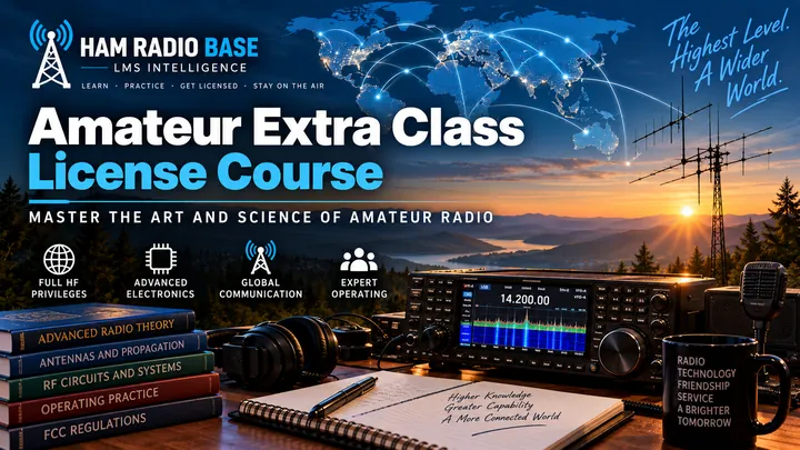 Ham Radio Base Amateur Extra Class License course cover