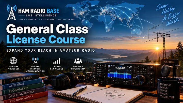 Ham Radio Base General Class License course cover