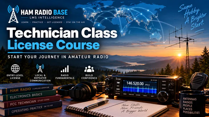 Ham Radio Base Technician Class License course cover